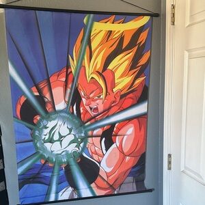 Anime Wall Scroll with Super Saiyan Character